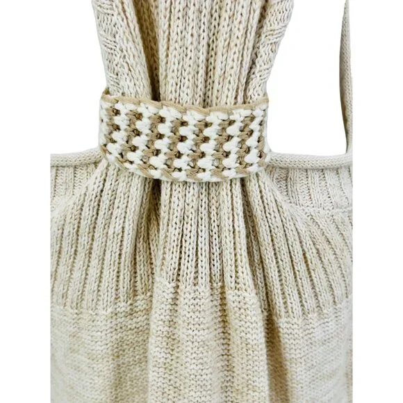 RARE Free People Boho Sleeveless Hooded Textured Knit Cardigan | Coastal Grandma - Picture 8 of 11